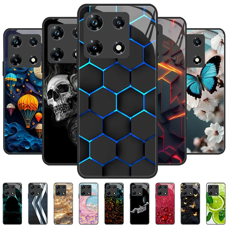 Luxury Shockproof Tempered Glass Phone Case Cover