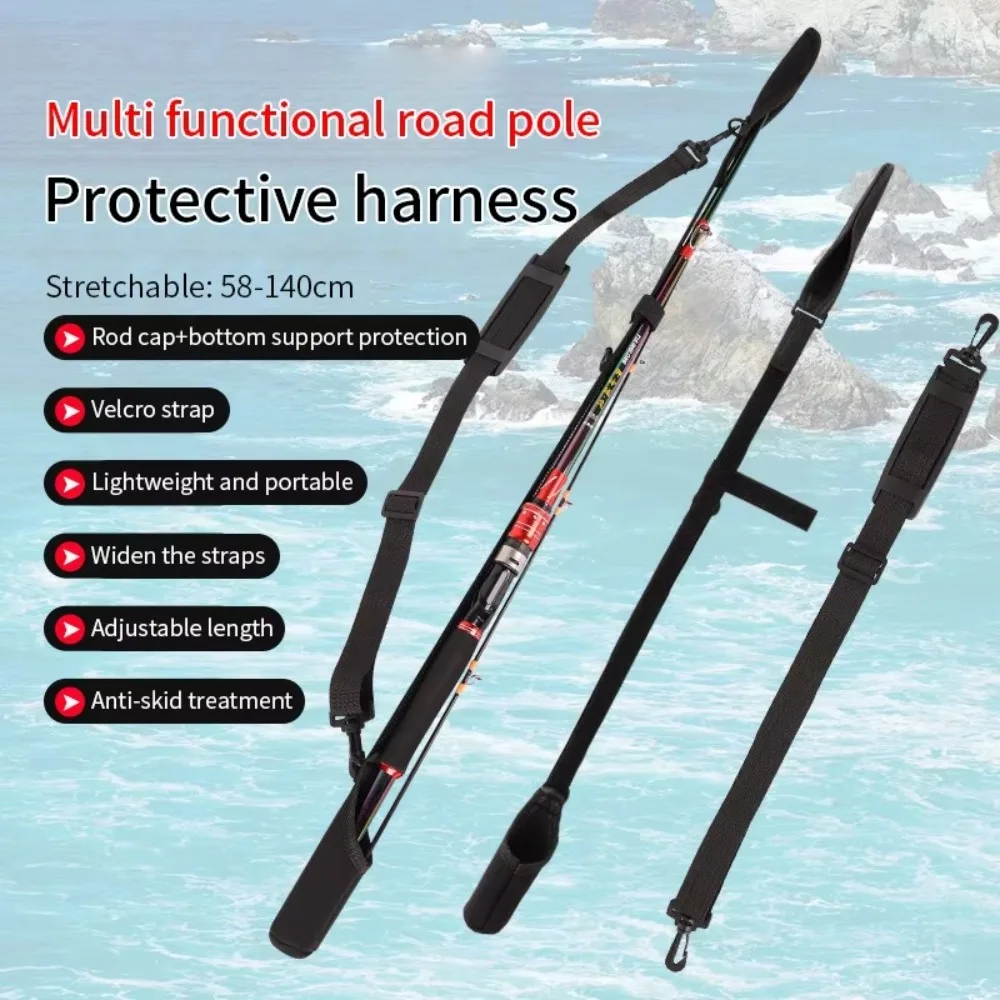Band Fishing Rod Holder Strap Wear-resistant Tie Holder Strap Reel Elastic Wrap Band Breathable Elastic