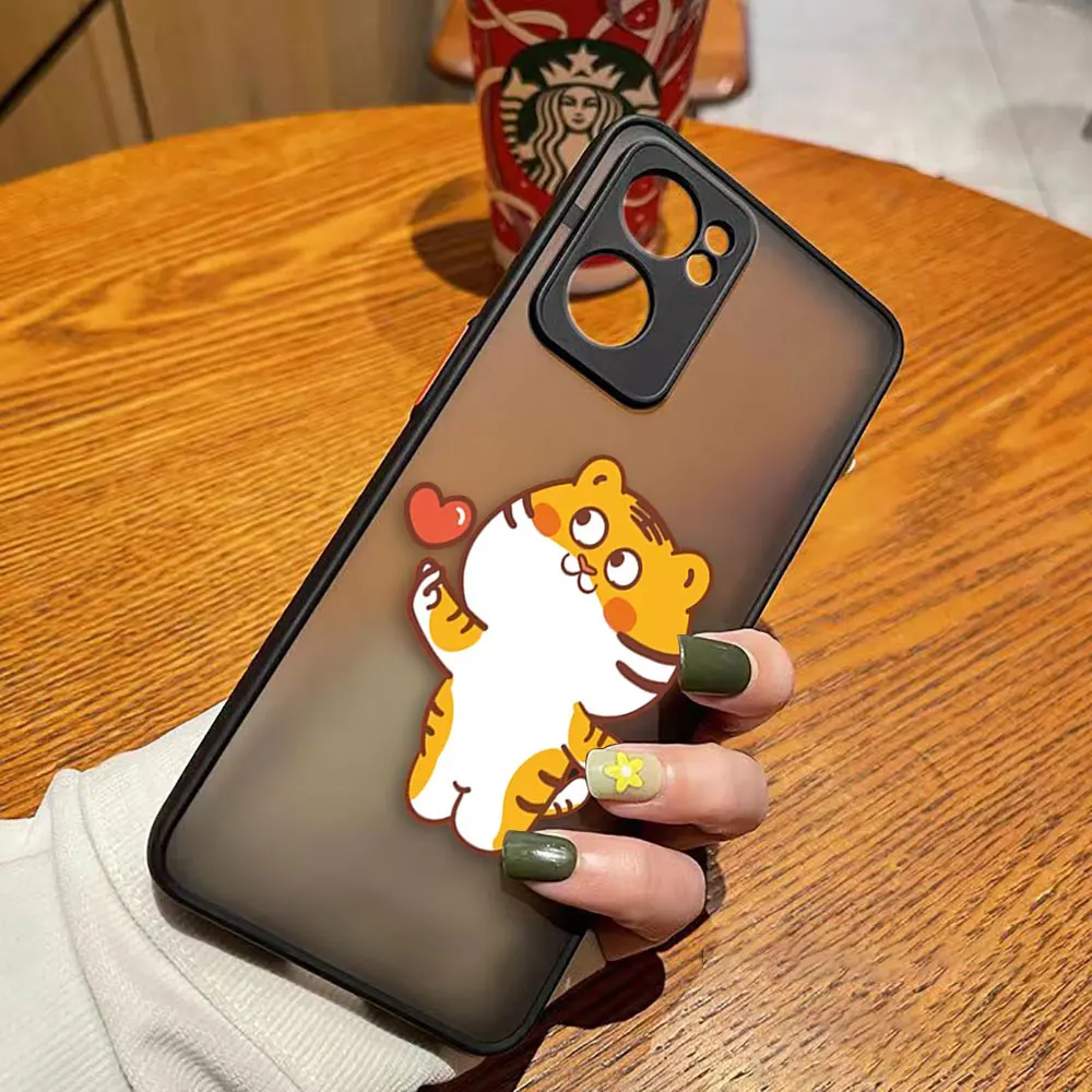 thumbnail image 1 of Funda de teléfono mate para OPPO RENO 8 8T 7Z 7 6Z 6 5 4 3 PRO PLUS 4G 5G Edge Funda rígida Funda Coque Capa Shell lindo pequeño tigre, 1 of 5
