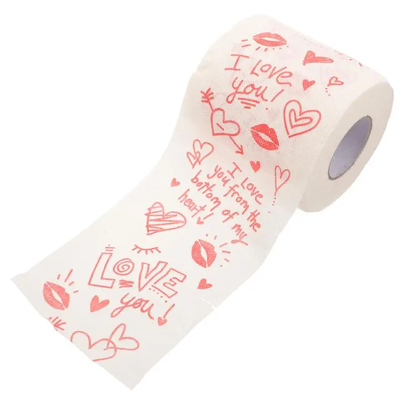 

Valentine Printed Tissue Toilet Paper Papertowels Heart-Shaped Bathroom Supplies Kitchen Napkin Printing Patterns