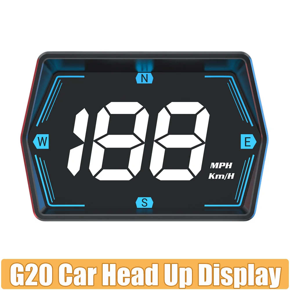 Medidor inteligente G20 para coche, dispositivo con GPS HUD, alarma de exceso de velocidad, brújula de velocidad, accesorios electrónicos, pantalla Hud 1