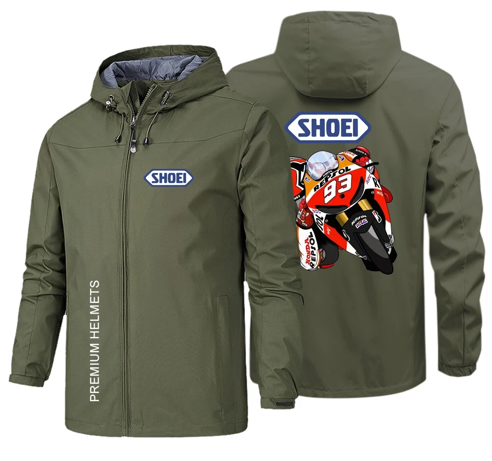 2024 Men's high quality Autumn/Winter hot sale SHOEI Motorcycle Racing Marquez 93 Motorcycle men's windproof roof