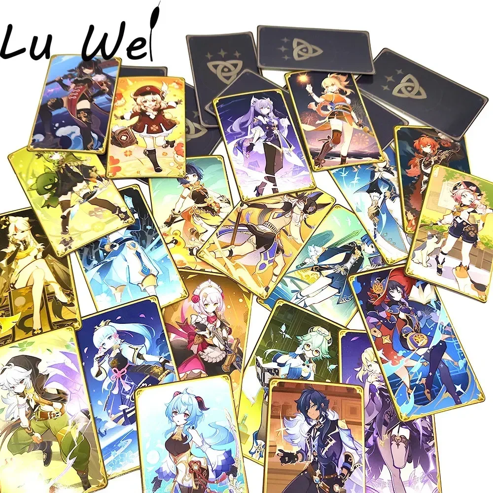29 Pezzi Hot Game Impact Genius Invokation Tcg Diluc Klee Ganyu Collei Keqing Mona Noelle Character Cards For Fans Gift