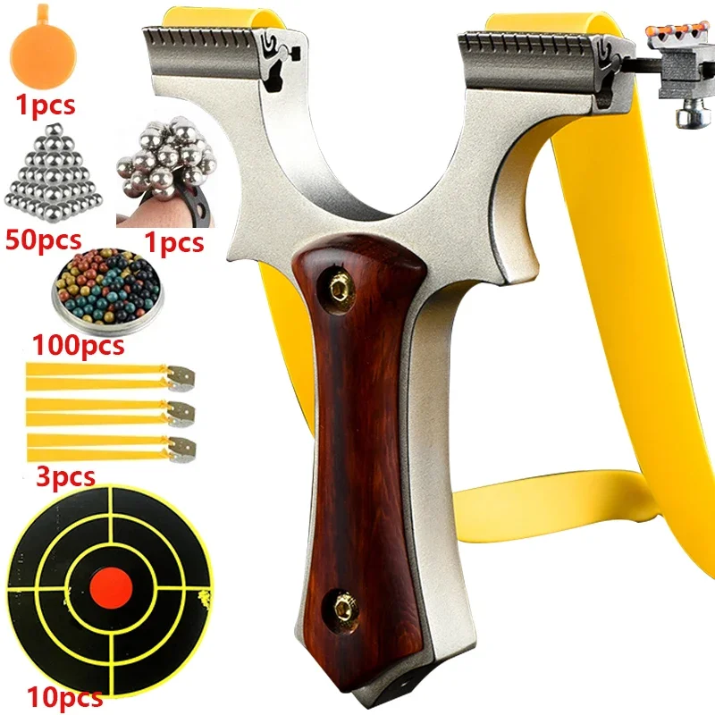 

304 Stainless Steel Precise Aiming Slingshot Outdoor Sports Boy Toy Launch Ball Games Holiday Gifts Parent-child Interaction