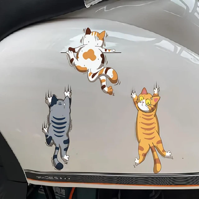 Autocollant de Voiture de Chat, 3 Pièces Autocollant Voiture