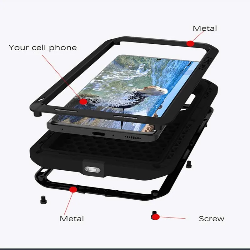 Case For Xiaomi 13 Pro Case LOVEMEI Heavy Duty Protection Doom Armor Metal Aluminum Phone Luxury Cover