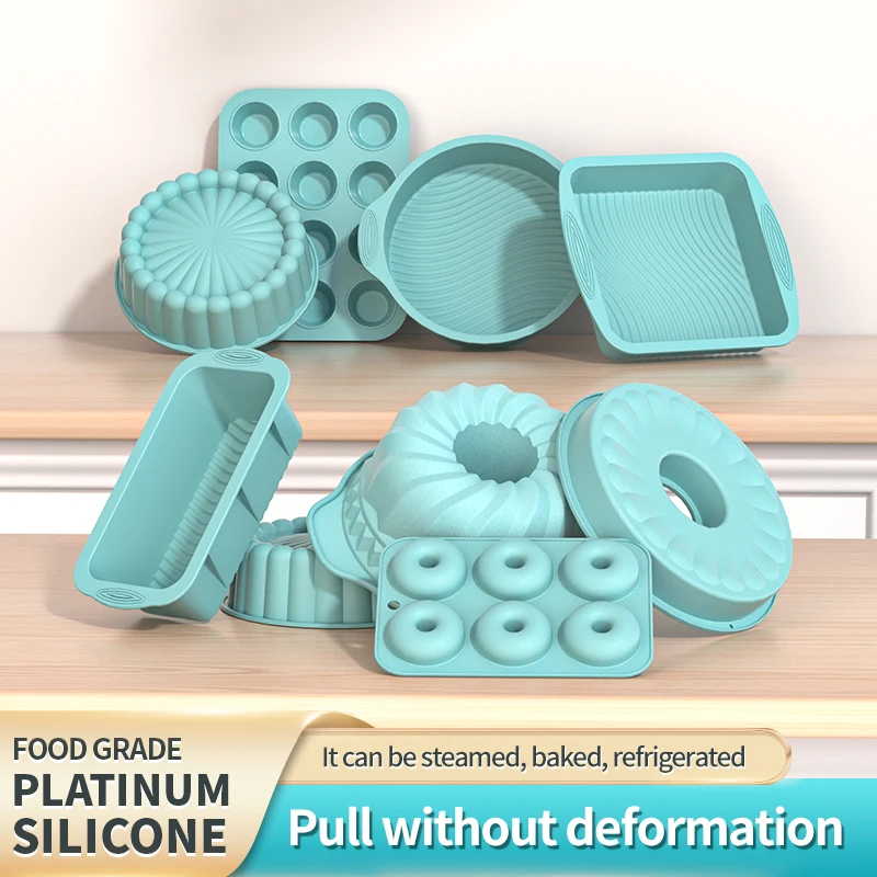 Allforhome 6 moldes de silicona para hornear tartas