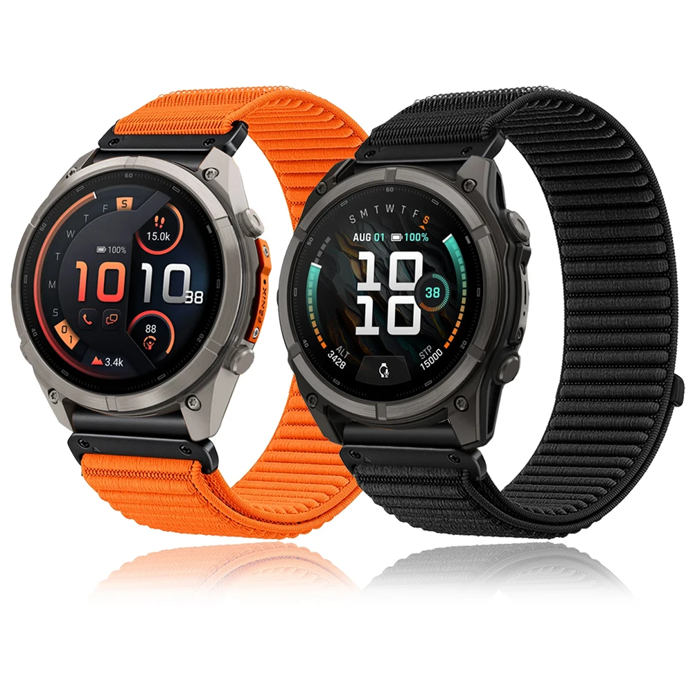 Durable Quick Release Woven Nylon Sport Band, 26mm/22mm