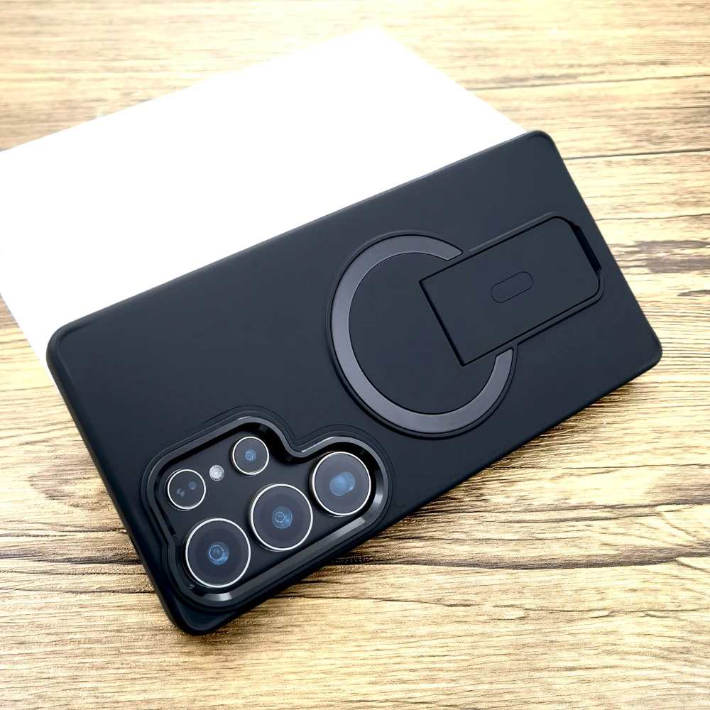 Luxury Shockproof Armor Matte Case with Magsafe and Built-in Stand