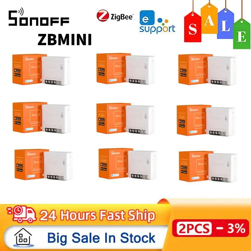 

Роутер Sonoff ZBMINI Zigbee с двухсторонним управлением, автоматизация «сделай сам» для умного дома, поддержка концентратора Alexa Alice, Smartthings, Google ZHA Mqtt