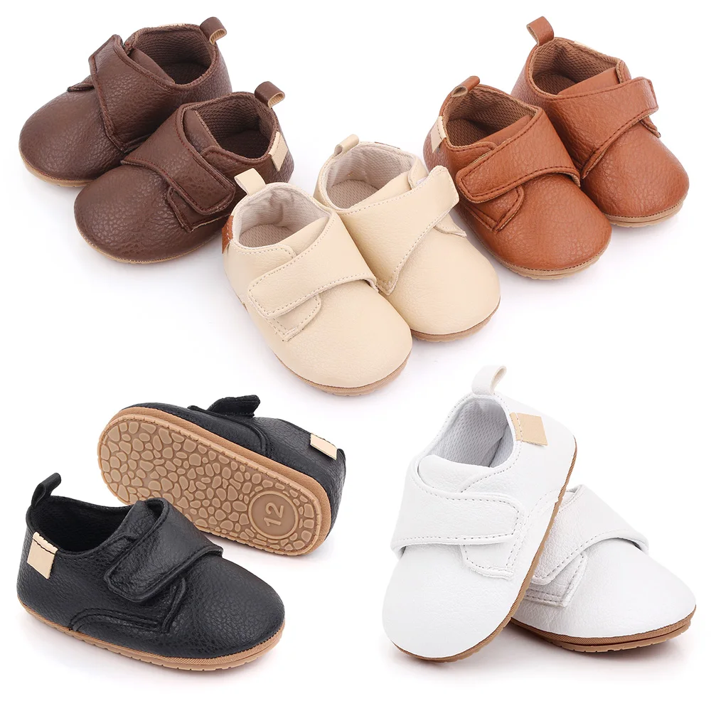 Baby Casual Shoes Korean Style Non-slip Classical High Quality PU and TPR Soft and Warm Toddler Shoes for 0-9-18 Months D2587