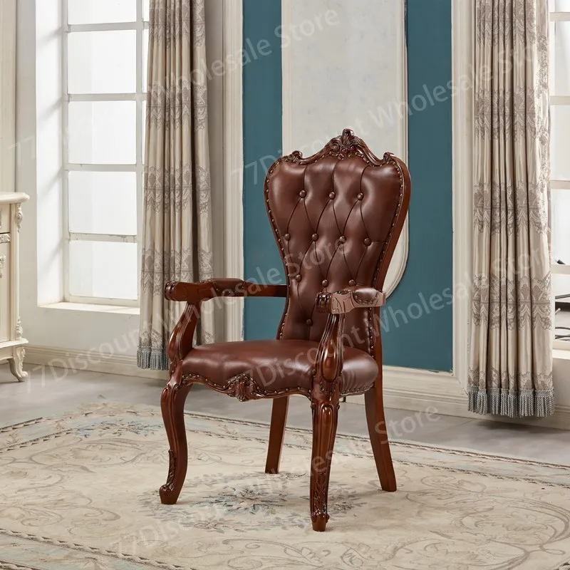 Description Picture 4 of itemLeather Beautiful Dining Chairs Nordic Luxury Designer Living Room Free Shipping Muebles Para El Hogar Home Furniture