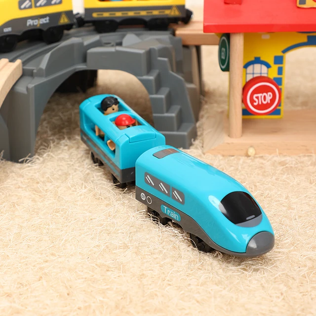 Wooden Train Brio Compatible  Wooden Train Brio Locomotive - Kids Electric  Train - Aliexpress