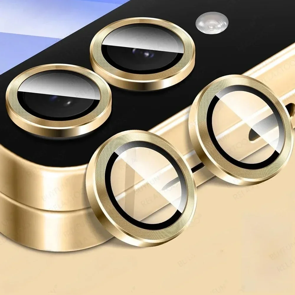 Premium Camera Protector with 9H Tempered Glass and Metal Lens Ring