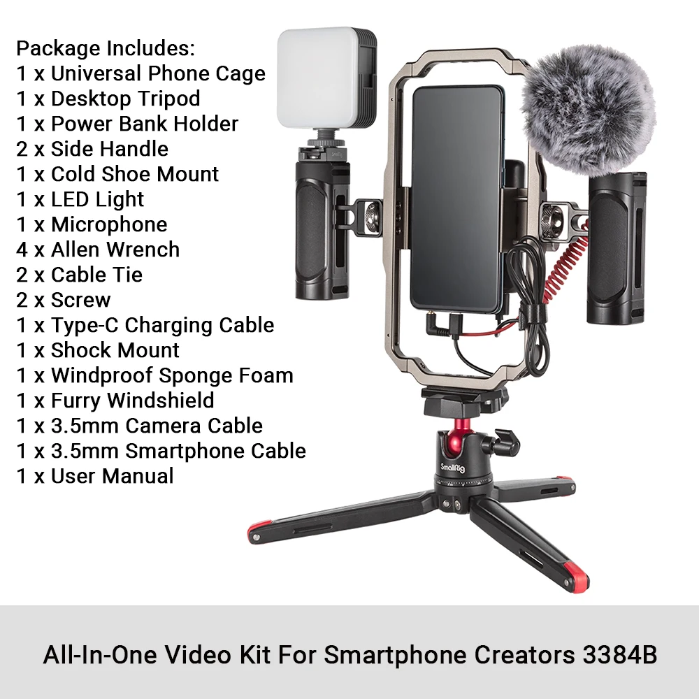 SmallRigスマホ用ケージ　ハンドル付き SmallRig スマホ用ケージハンドル付き スマホリグ