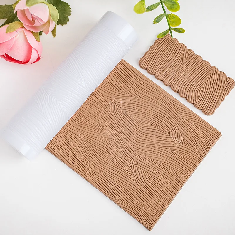 Polymer Clay Tools Pottery Tools Clay Sculpting Tools Pottery Sculpting Tools Clay Craft Tool Tree Skin/annual Ring Texture Polymer Clay Rolling Roller Plant Wood Grain Texture Clay Embossing Sculpture Ceramic Tools