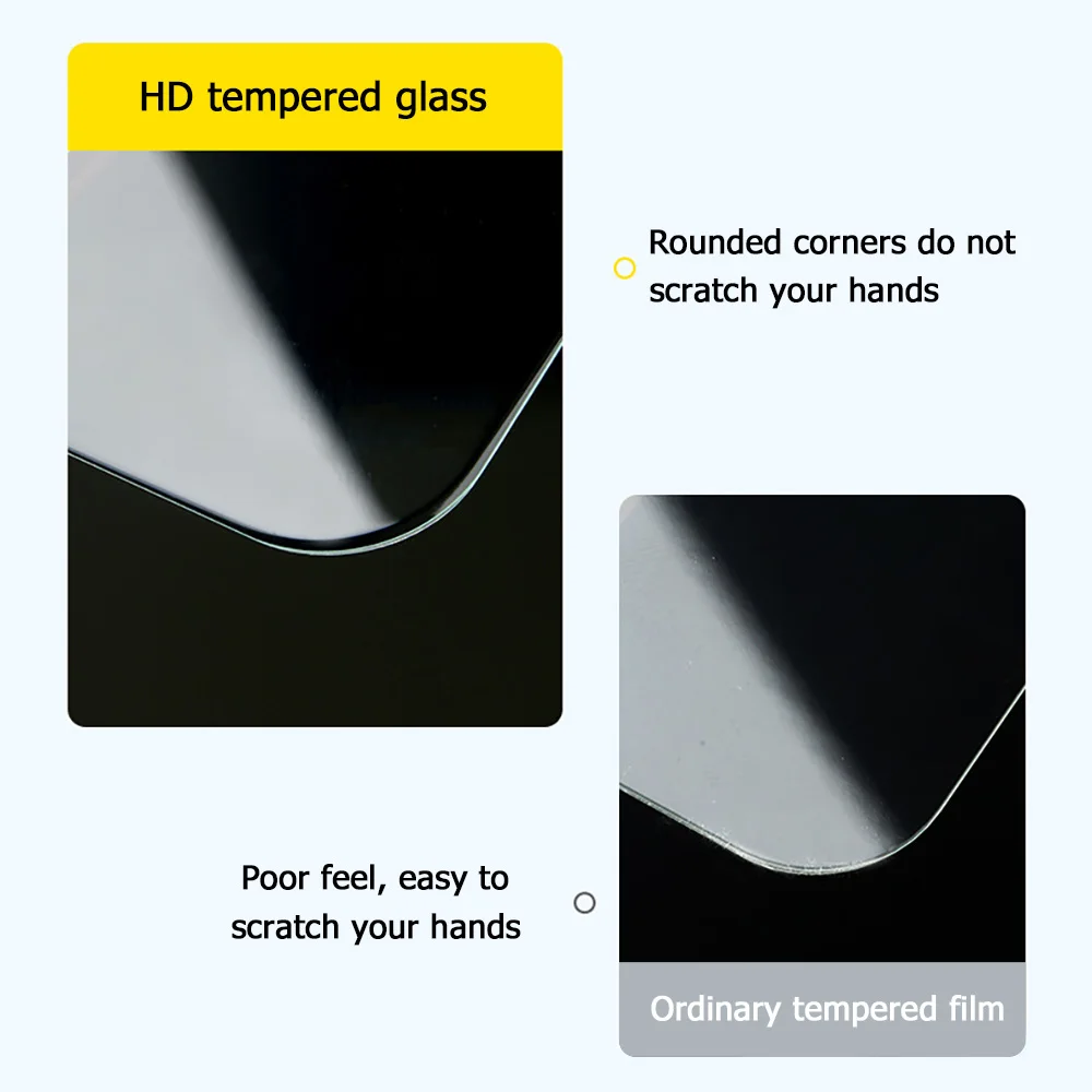 Premium HD Tempered Glass Screen Protector, 3-Pack, Full Coverage, Anti-Fingerprint
