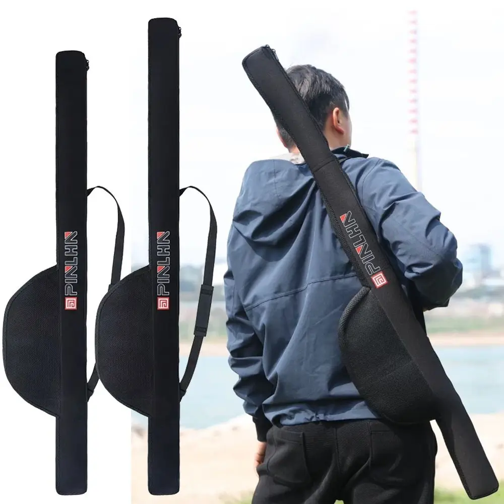 New Portable Fishing Rod Bag With Shoulder Strap Folding Fishing Pole Reel Bag 118/128cm Fishing Pole Case Fishing Organizer