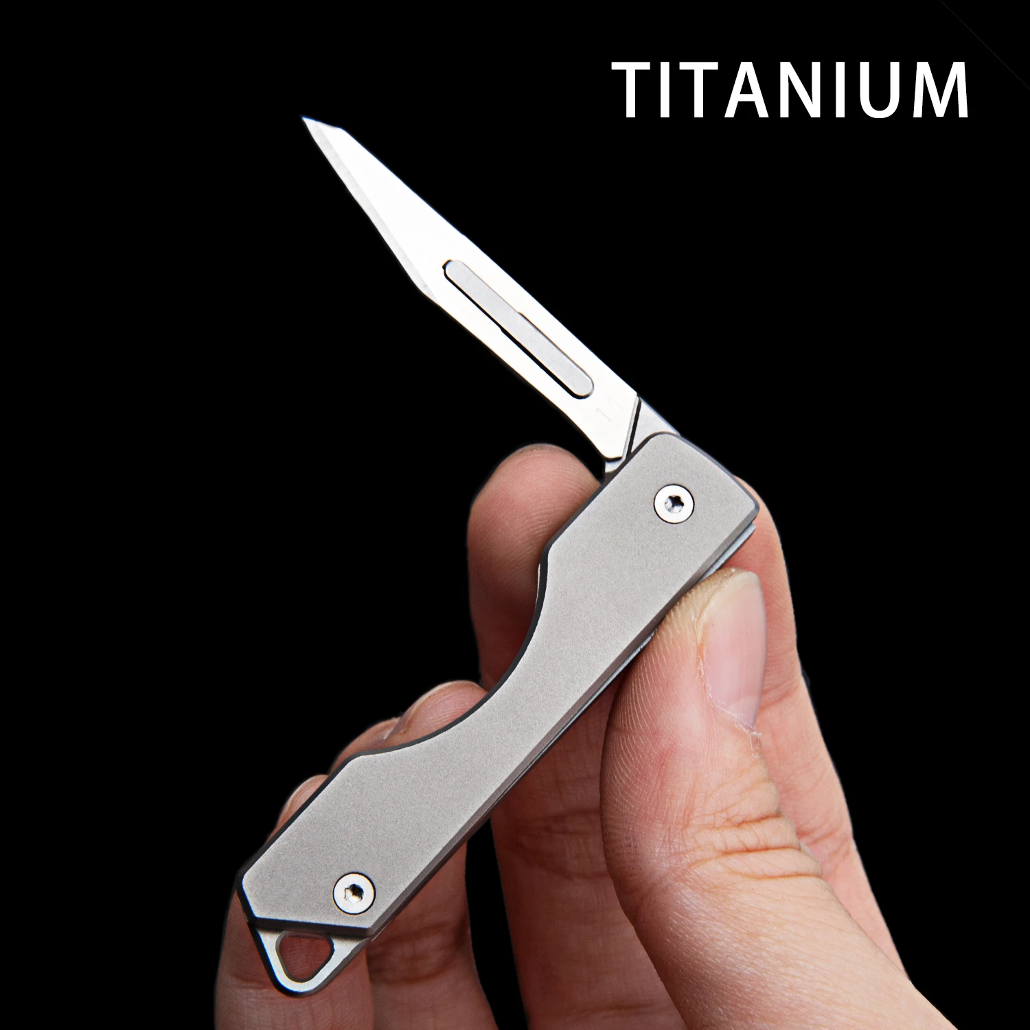 Mini Titanium Alloy Folding Knife 11 Surgical Blade Pocket Knife