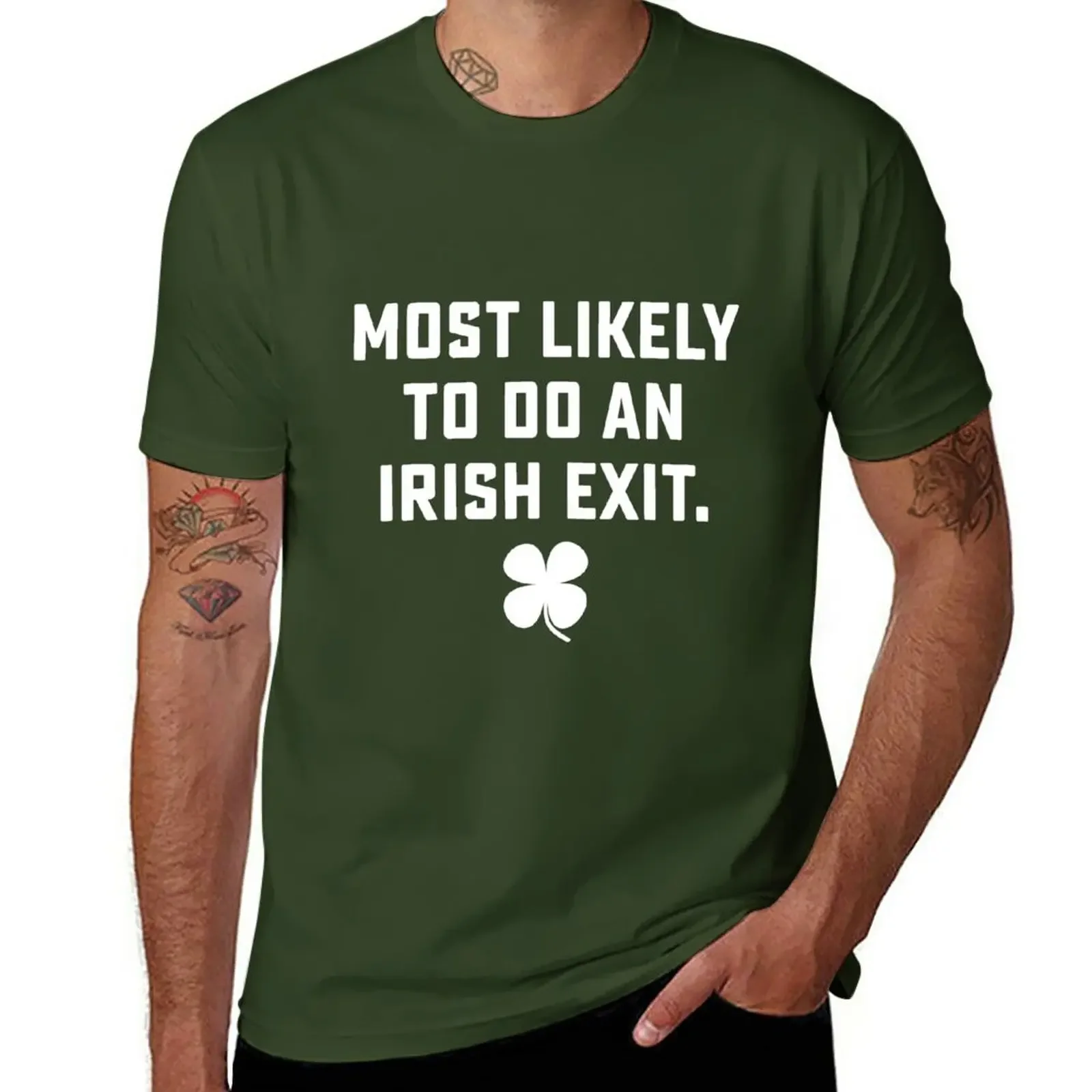 Most Likely To Do An Irish Exit T-Shirt. vintage clothes 1