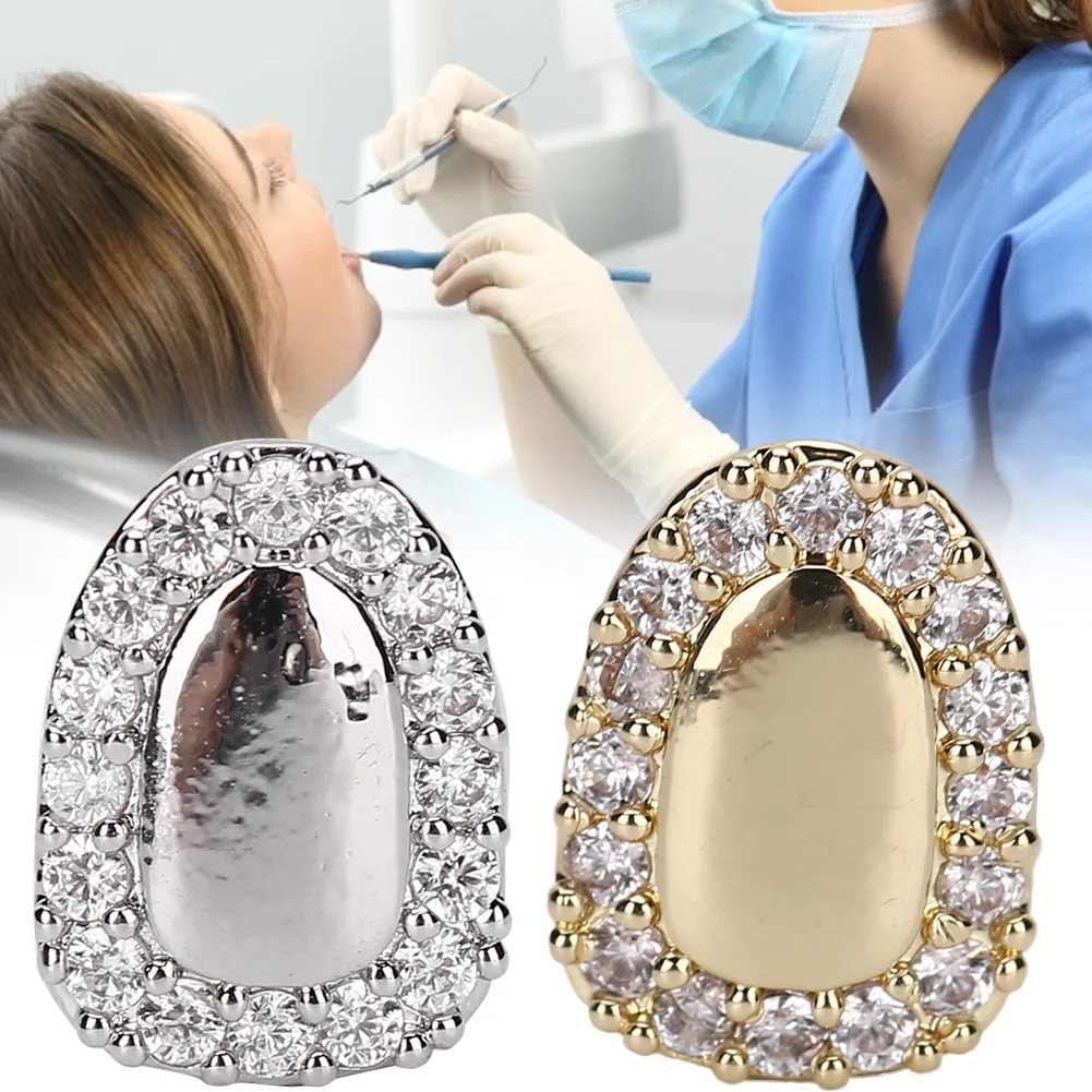 Hip Hop Teeth Decoration Single Tooth Bling Teeth Accessory Decoration for Halloween Party Hip Hop Show Single Tooth Decoration