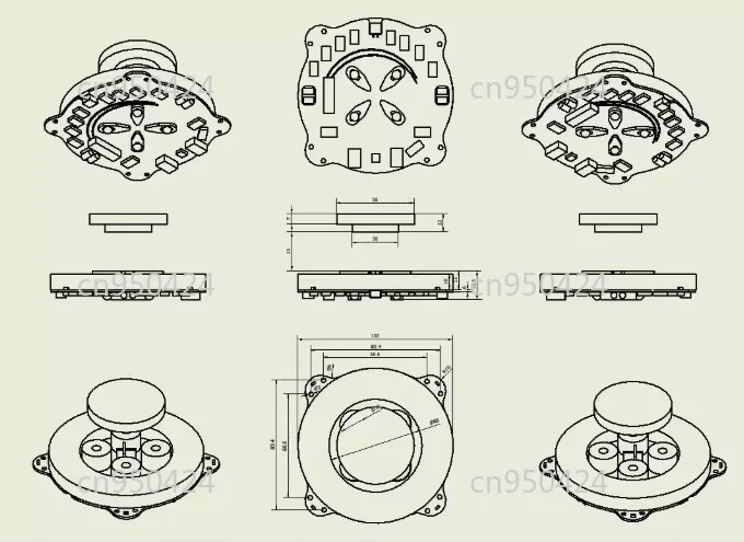 Magnetic Levitation Display with LED and Power Supply - Enhanced Module