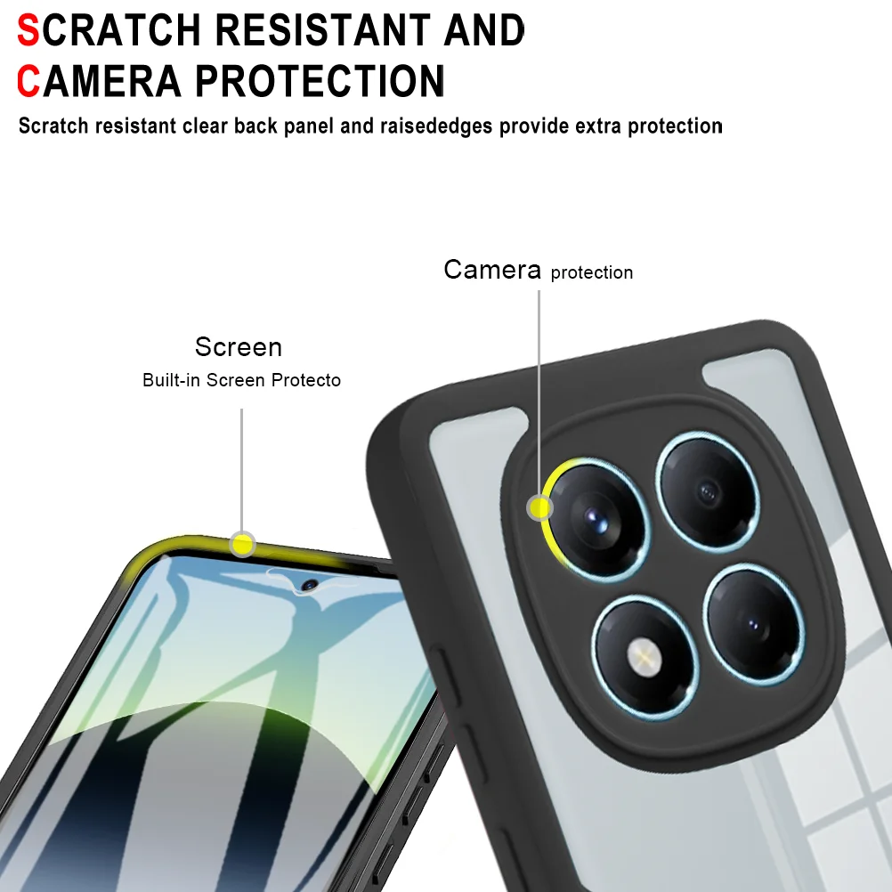 360° Full Protection Clear Shockproof Phone Cover