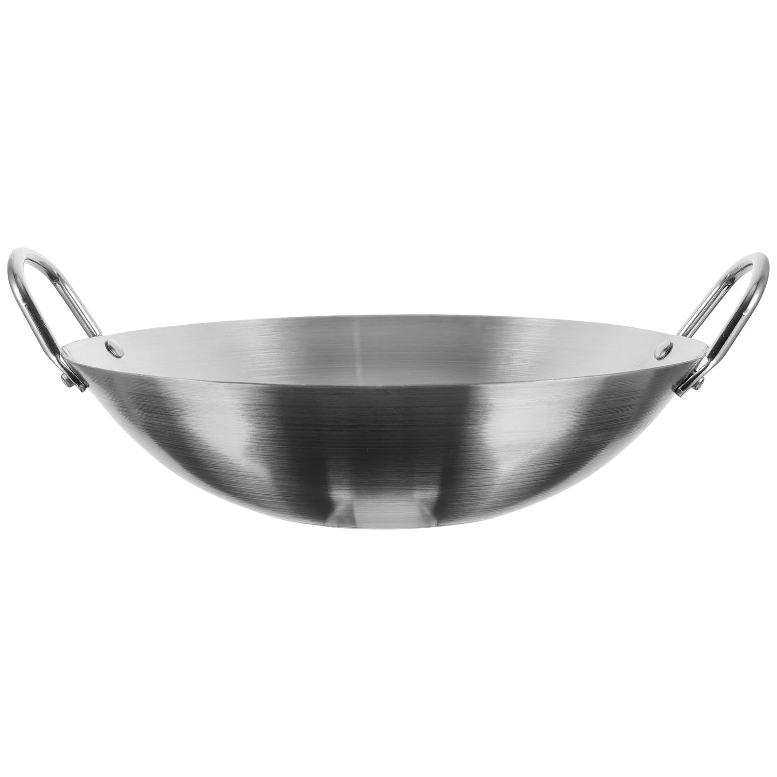 

Stainless Steel Wok Frying Pan Kitchen Gadget for Home Household Durable Practical Cooking Baking Trays