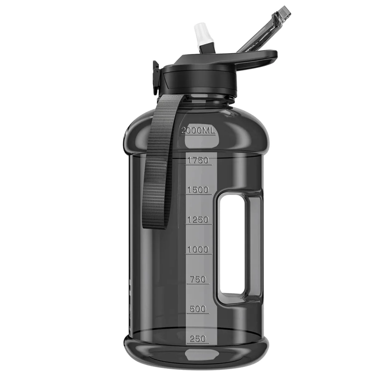 Bouteille d'Eau Demi-Gallons avec Paille, Grande Bouteille d'Eau de bug astique, Sans BPA, Carafe avec Poignée, fecl, 74 oz