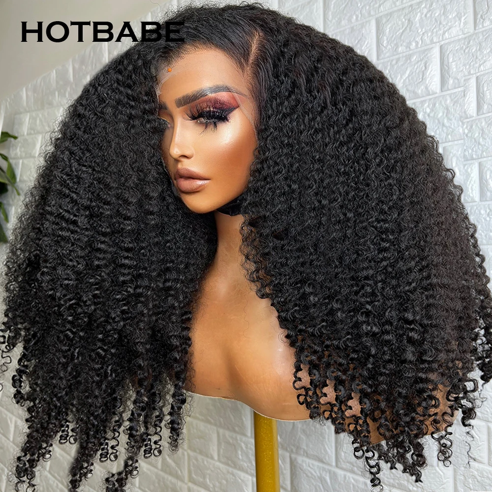 350 Density Kinky Curly 360 Full Lace Wig 13x6 HD Trasparent Lace Wig Preplucked Curly Front Human Hair Wigs For Women human hair wig