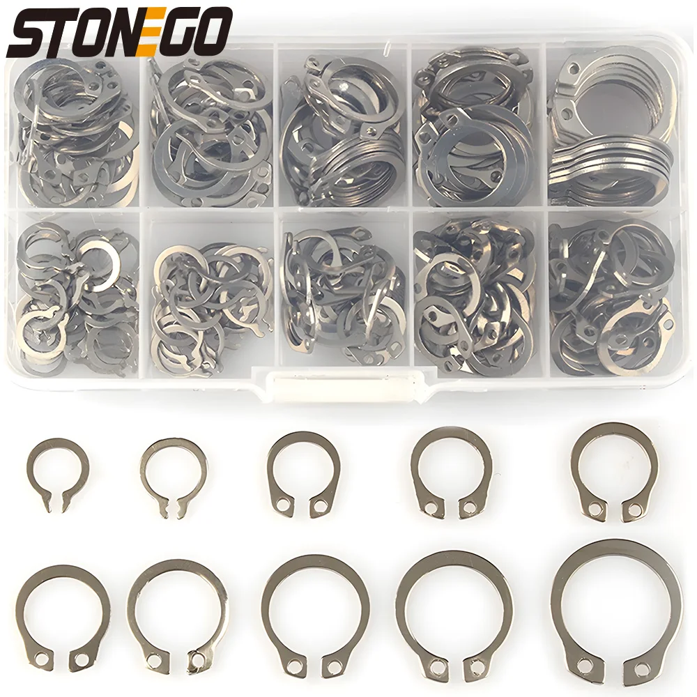 STONEGOStainlessSteelExternalCirclipRetainingRingKit304