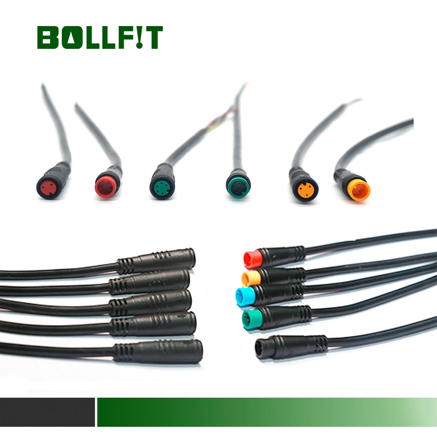 BOLLFIT Julet Cable 2 3 4 5pin Waterproof Connector Electric Bike