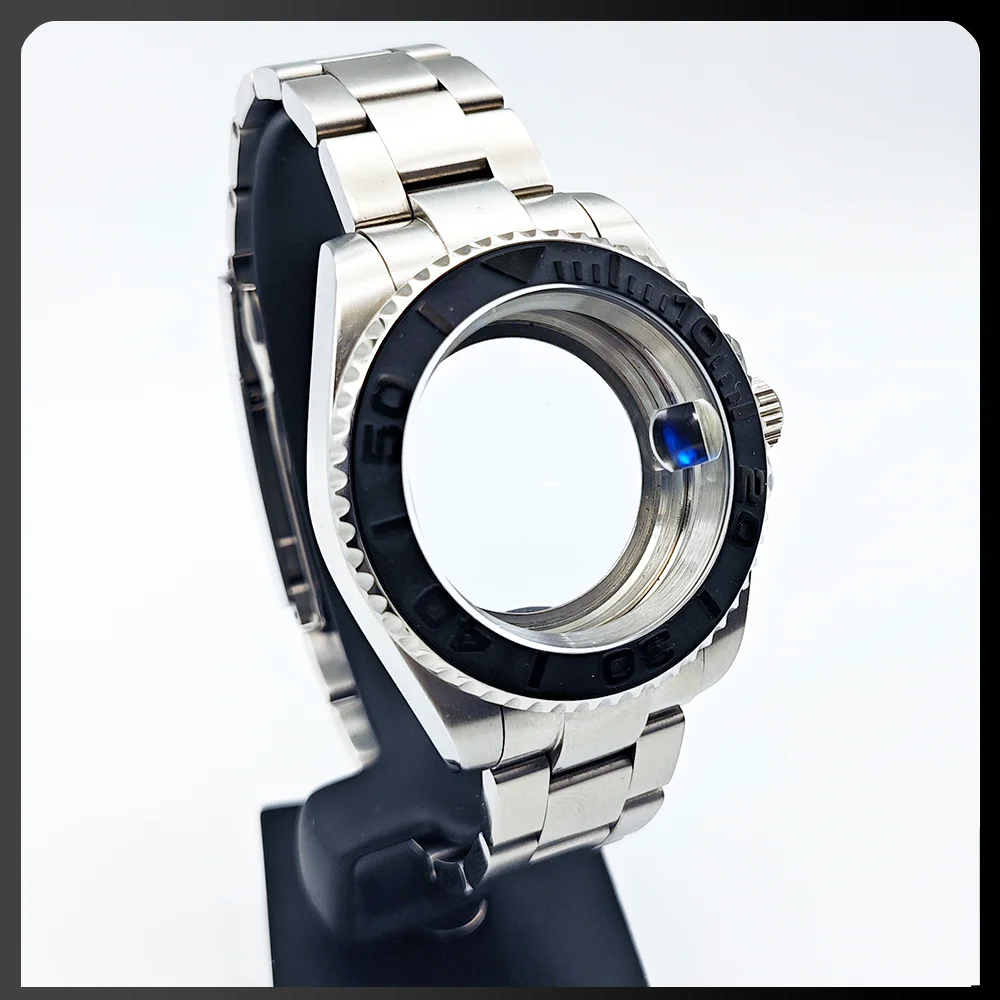 40mm shell 4R35NH35/36/38 movement compatible watch accessories stainless steel case and strap transparent back case