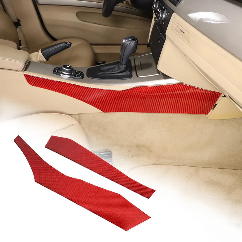 

For BMW 3 Series E90 2005-2012 Soft Carbon Fiber Car Center Control Side Panels Decorative Stickers Interior Accessories