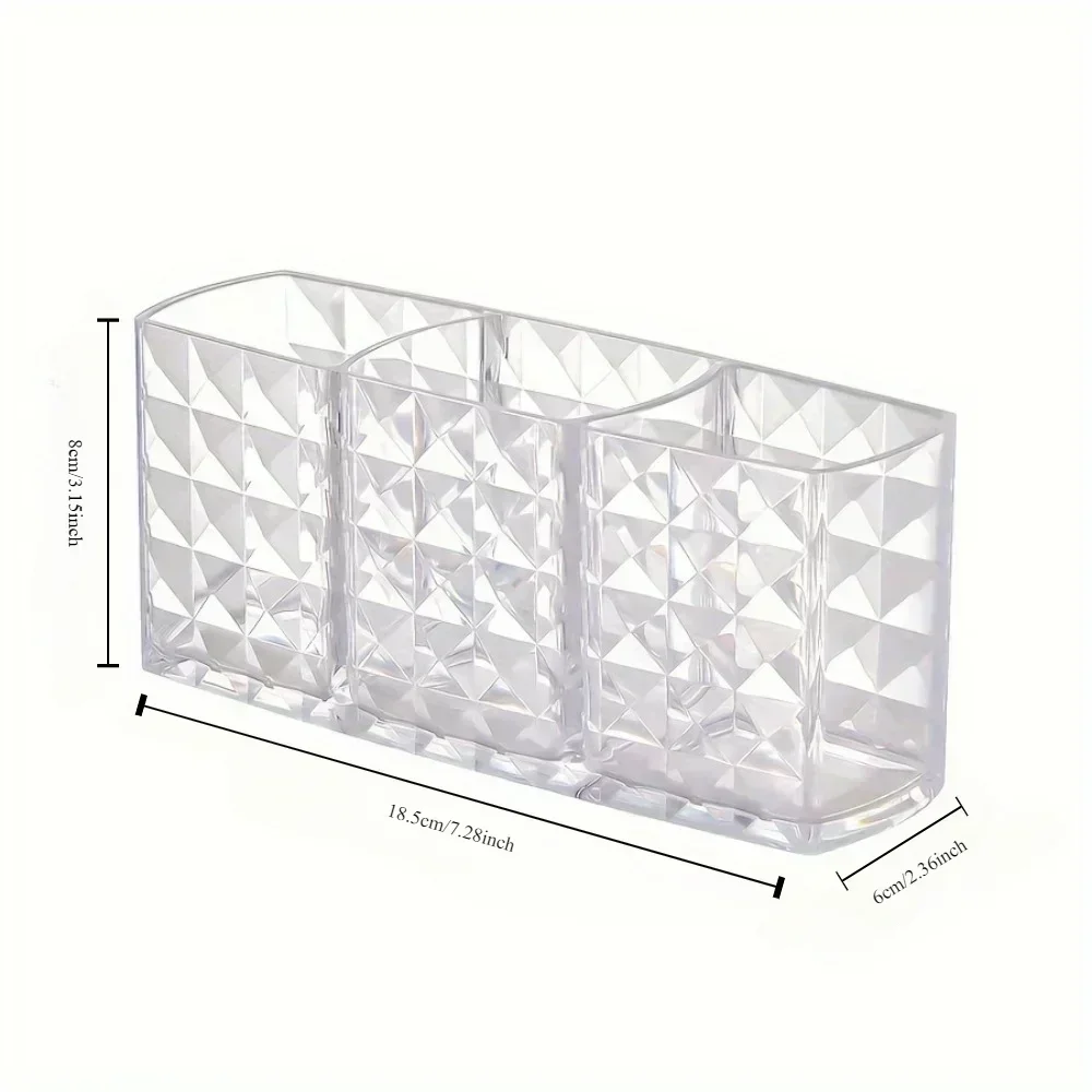 Clear Acrylic Makeup Brush Holder Desk Cosmetic Organizer Lipstick Storage Box Nail Polish Display Stand Rack Jewelry Case 6
