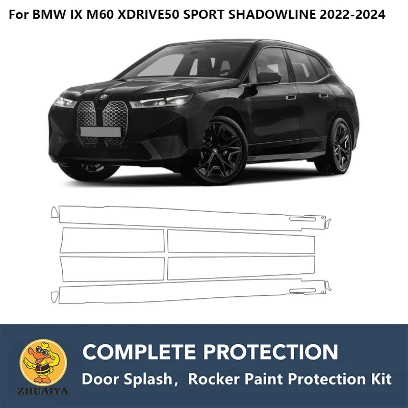

PreCut Rocker Panels Paint Protection Clear Bra Guard Kit TPU PPF For BMW IX M60 XDRIVE50 SPORT SHADOWLINE 2022-2024