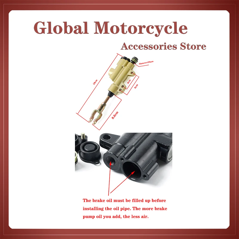 Gruppo Freno Posteriore Moto, Pompa Freno, Freno A Disco, Freno Posteriore, Pompa Superiore, Pompa Inferiore, Accessori Pompa Anteriore