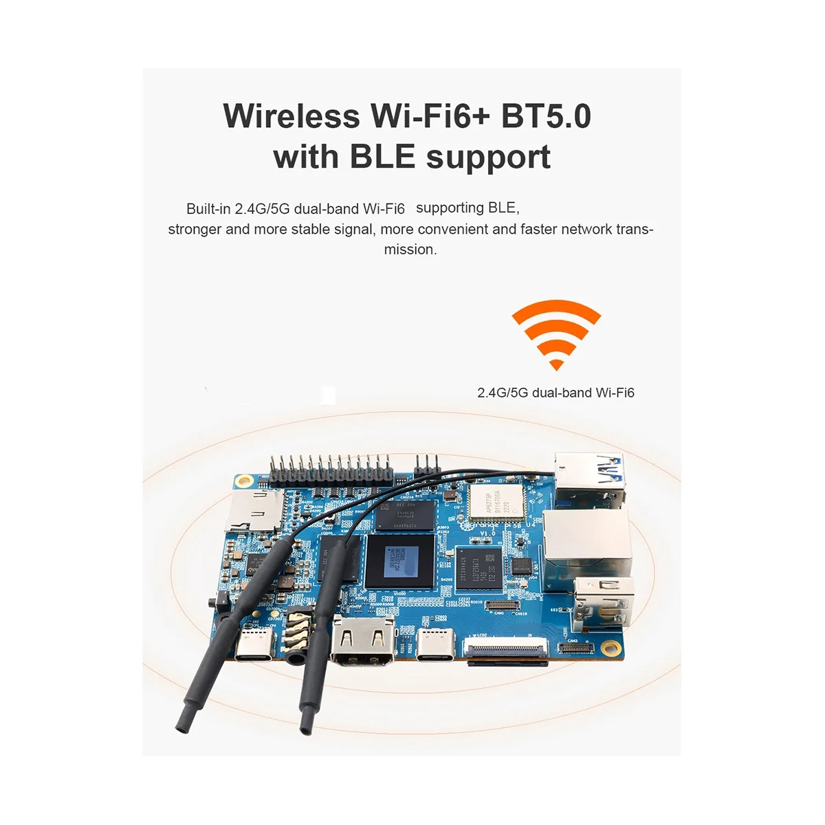 

Для Orange Pi 5B 16 Гб ОЗУ + 128 ГБ EMMC макетная плата RK3588S 8-ядерный 64-битный процессор Программирование материнской платы A