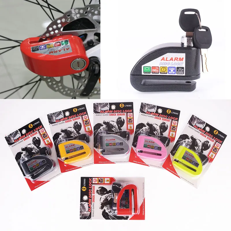 

Security Protection Motorcycle Motorbike Anti Thief Electric Bike Scooter Wheel Disc Brake Alarm Lock Zinc Alloy Siren Lock