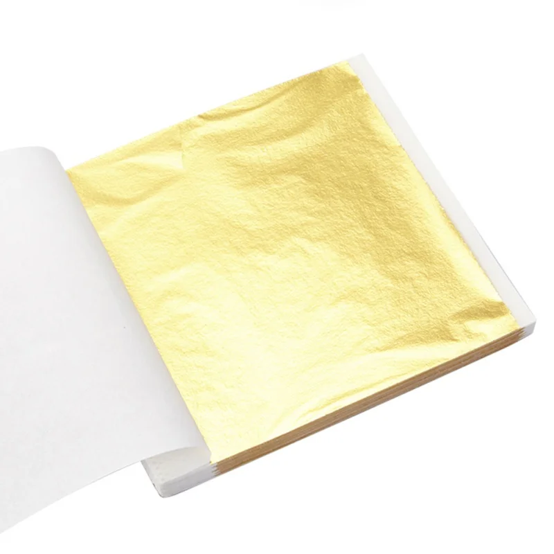 DIY 아트 공예용 금박 종이 플랫 금박 크리스탈 진흙, 네일 송진, 생일 파티, 웨딩 장식, 9x9cm, 100 개