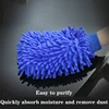 Double-sided Car Care Cleaning Gloves Cleaning Cloth Towel Mitt Car Accessories Microfiber Washable Car Washing Gloves washing 1