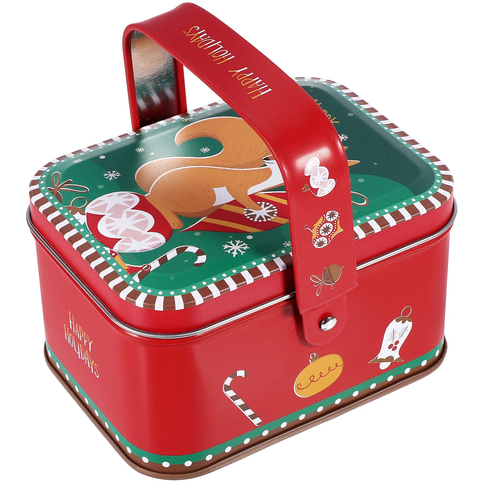 

Christmas Cookie Box Tinplate Box Container Chocolate Biscuit Tea Snacks Treat Gift Box for New Year Christmas Party Decoration