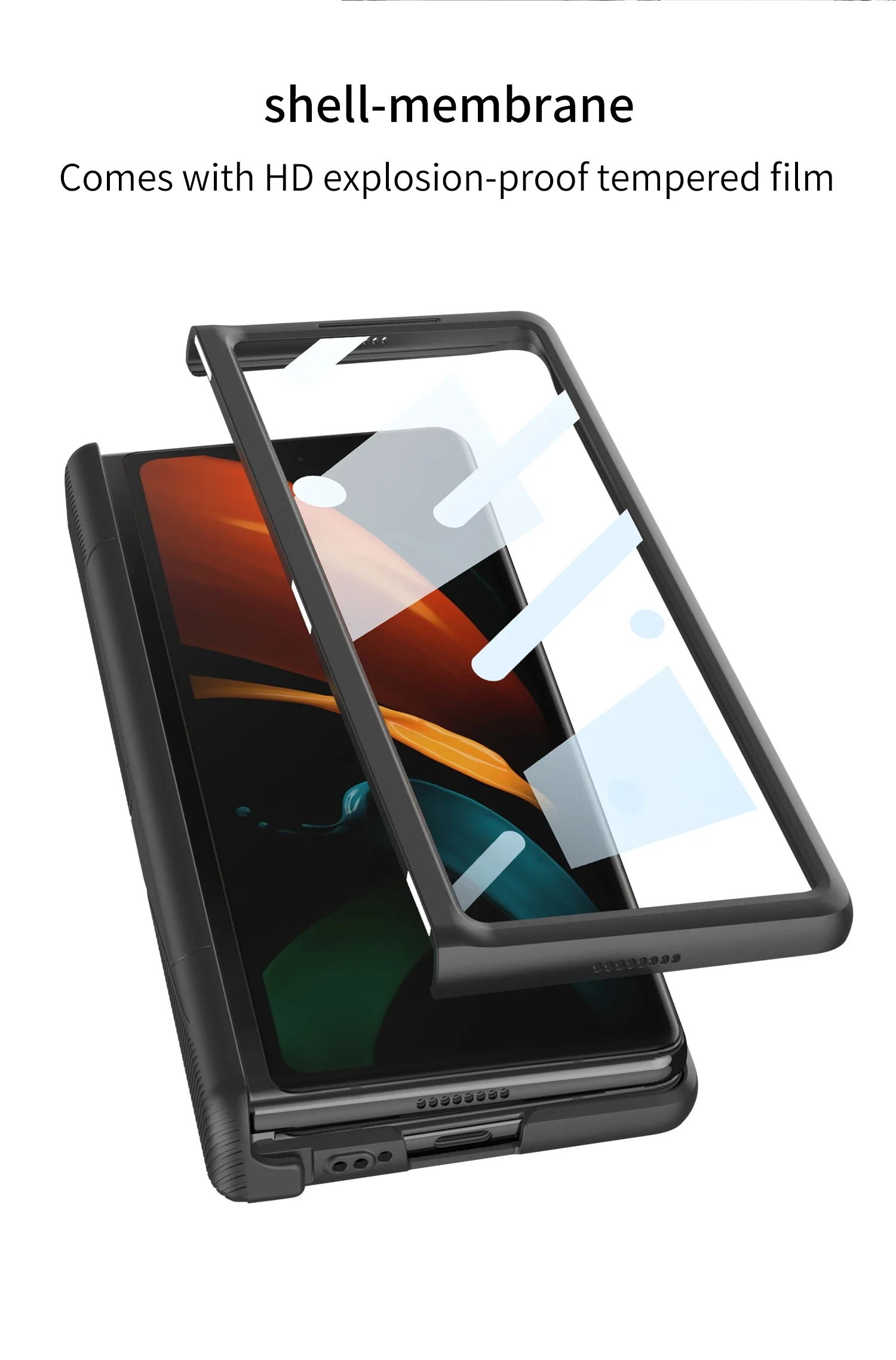 Magnetic Hinge Armor Plastic Case For Samsung Galaxy Z Fold 2 Outer Glass Protec