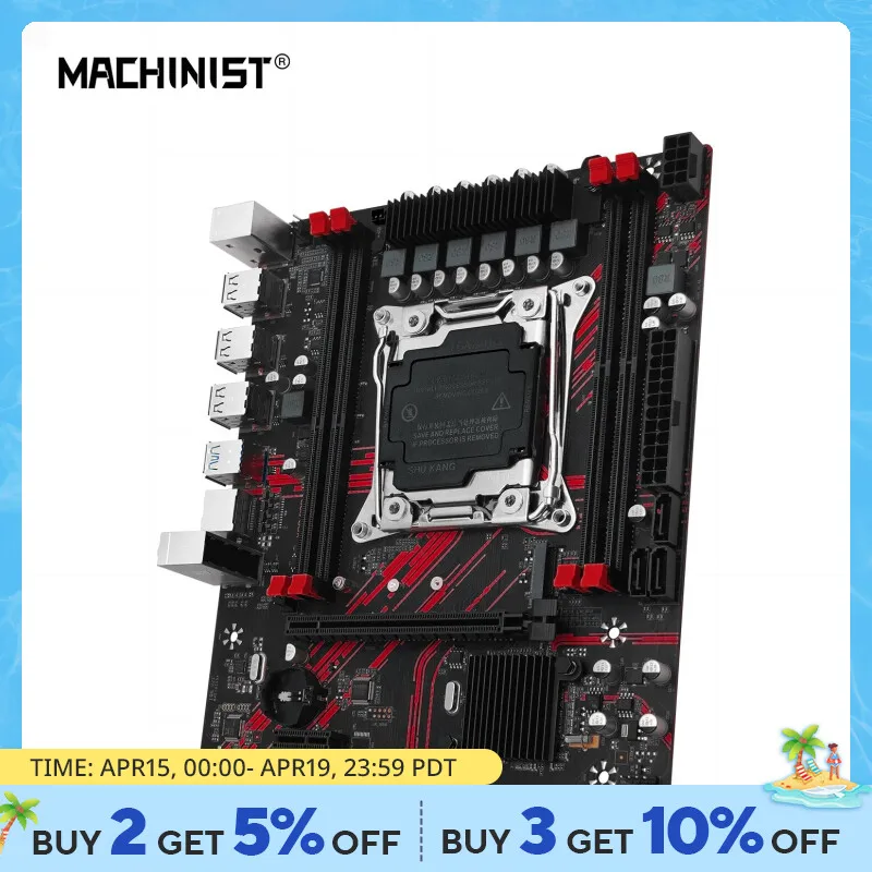 MACHINIST-placa base X99 PR8 LGA 2011, compatible con procesador Intel Xeon de doble canal, RAM DDR3, NVME M.2/SATA 3,0