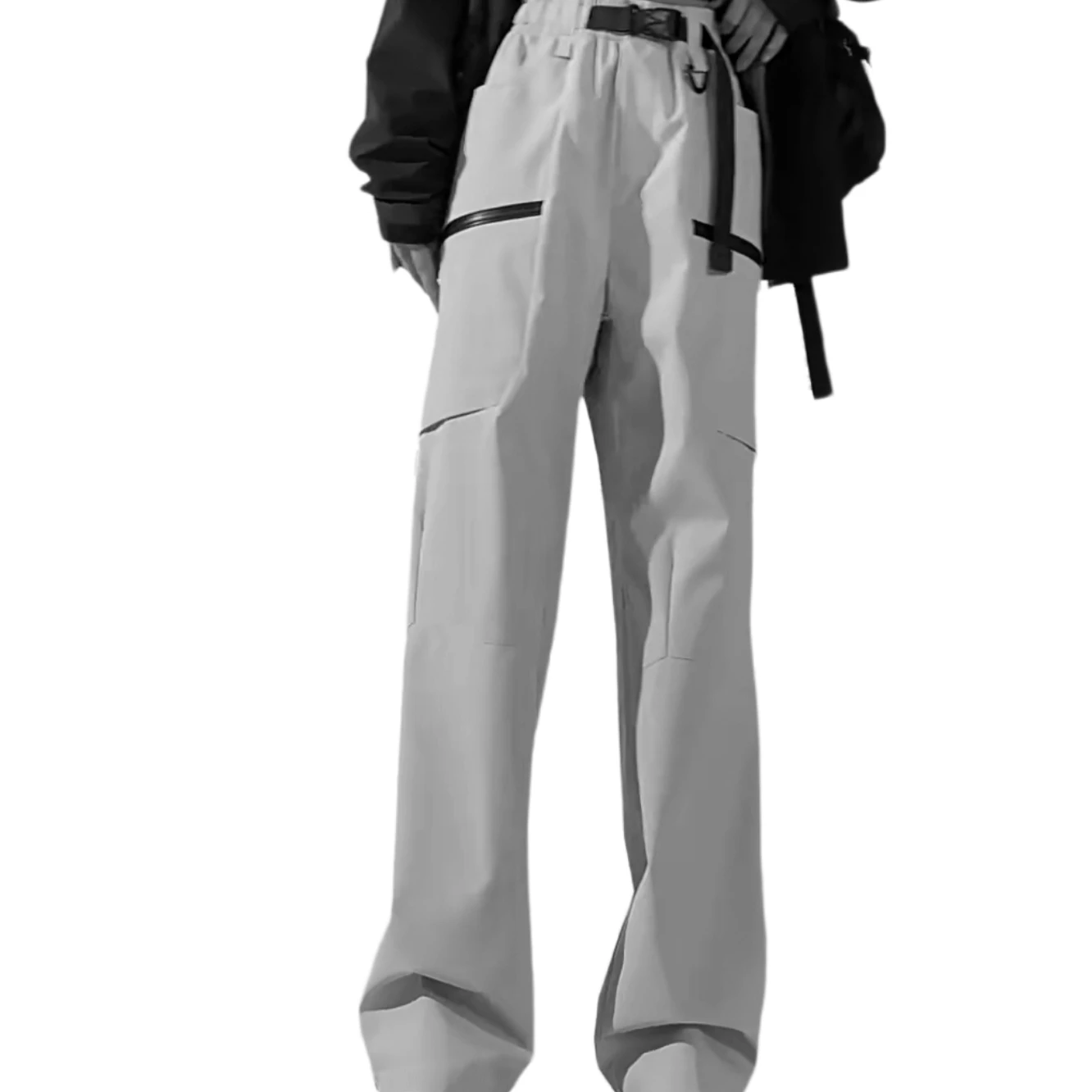 Women's High - Waist Wide - Leg Ski Pants with Adjustable Belt ...