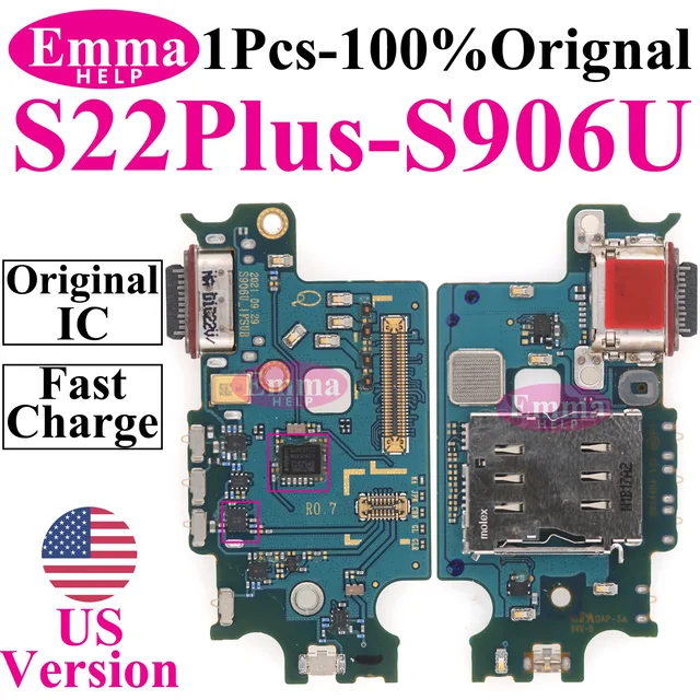 لوحة منفذ شحن USB ، موصل قفص الاتهام ، كابل مرن لهاتف smansun S23 ، S22 Plus ، S21 ، S24 Ultra ، G991U ، S906U ، S918U ، S906U ، إصدار G991 US