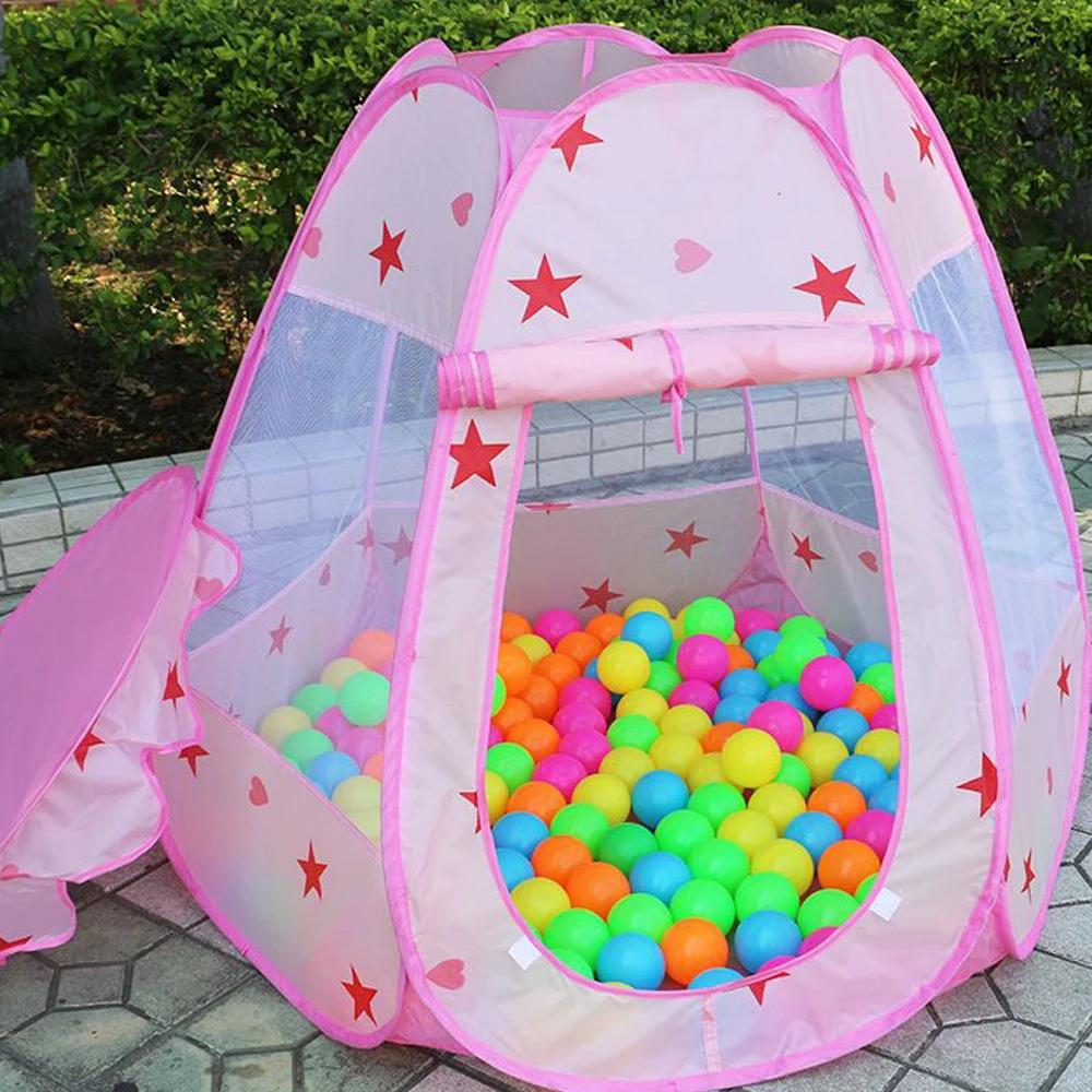 Princess Playtent Toy Baby Ball Pit Kids Pop Up Play Tent for Girls Pink Toys for Children Indoor & Outdoor Playhouse 6