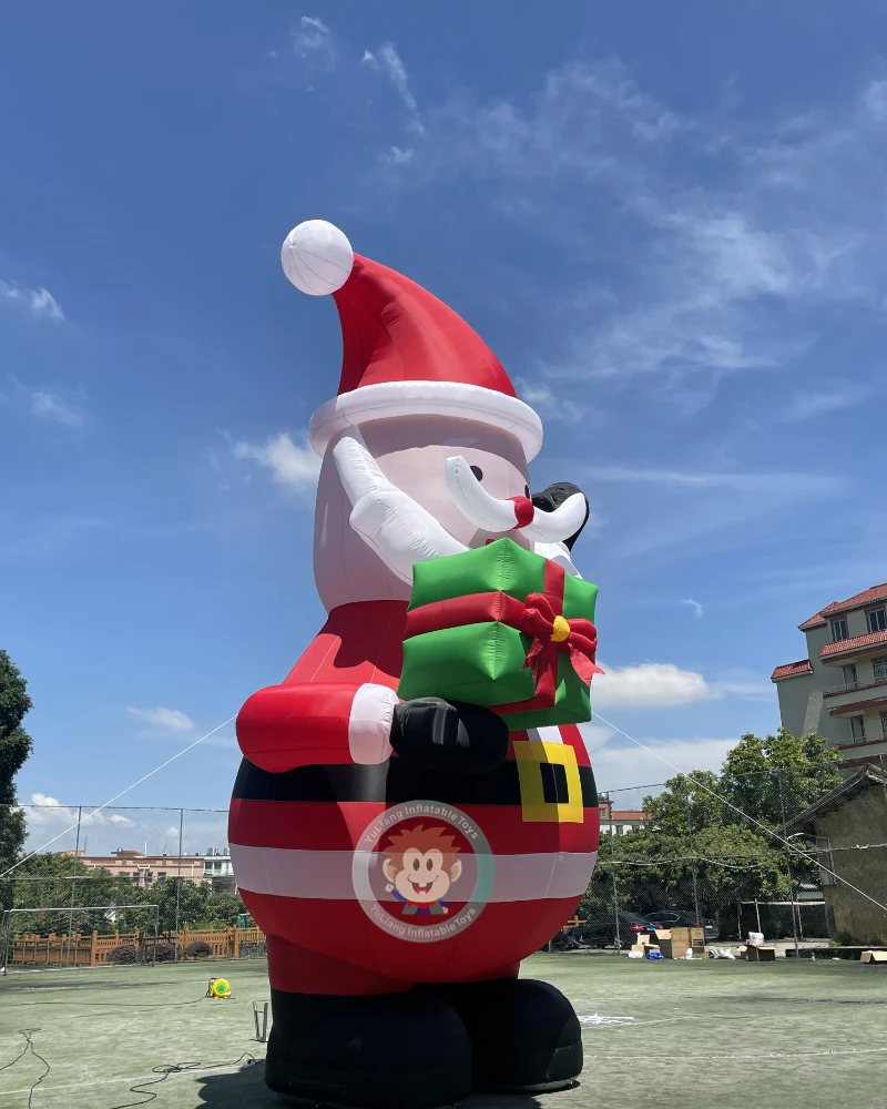 クリスマスと新年の屋外の庭の装飾インフレータブルサンタクロース広告