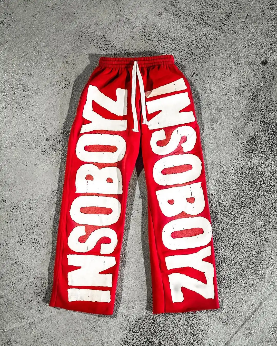 American Fashion New Street Retro Letter Patch Baggy Jogging