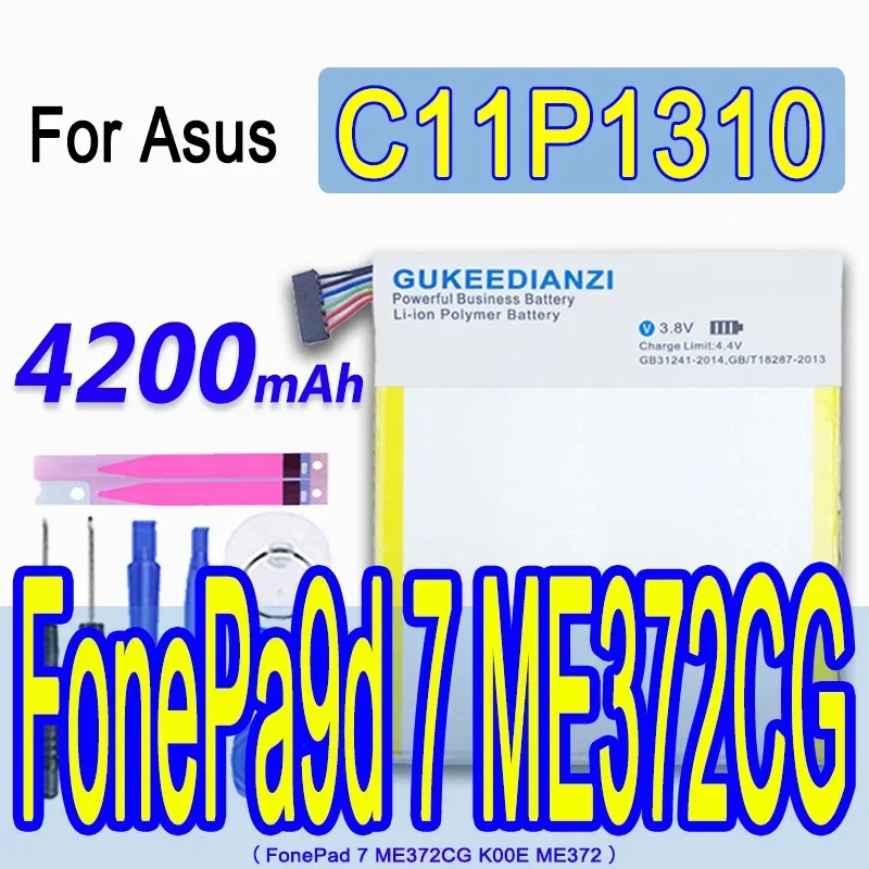 

High Capacity GUKEEDIANZI Battery C11P1310 4200mAh For Asus FonePad 7 ME372CG K00E ME372 FonePad7